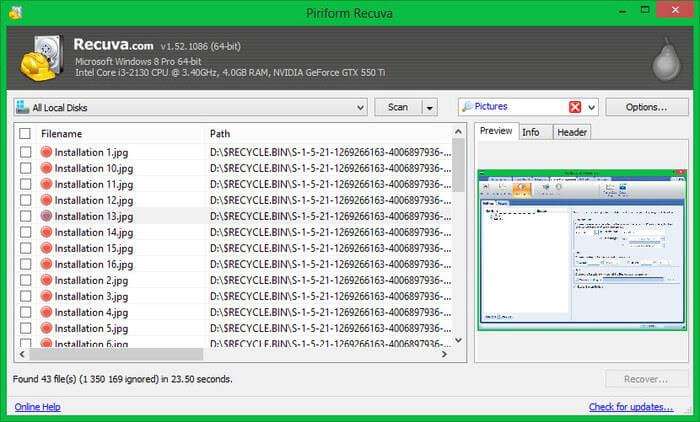 Recuva Pro 1.54.120 Crack + License Key Download Full Italiano